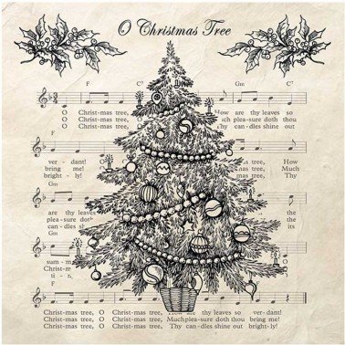 Servilletas para decoupage O Christmas Tree Black 33 X 33 cm. 