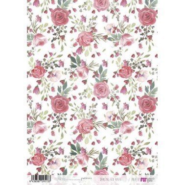 Papel Arroz A4 DANCING RED ROSES PFY-2513 Papers For You