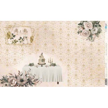 Papel Arroz 54x33 cm. Wedding Day II PFY-12646 Papers For You